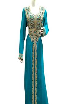 Eleagnt Modern Arabic Kaftan Dress For Women Wedding Gown