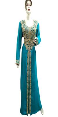 Eleagnt Modern Arabic Kaftan Dress For Women Wedding Gown 1