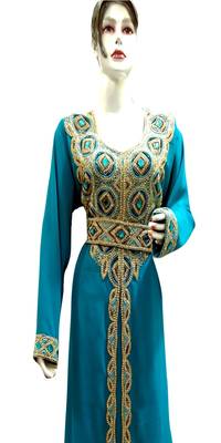 Eleagnt Modern Arabic Kaftan Dress For Women Wedding Gown 2