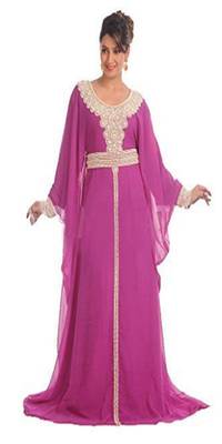 Gandura Moroccan Arabic Traditional Party Thobe Kaftan 1