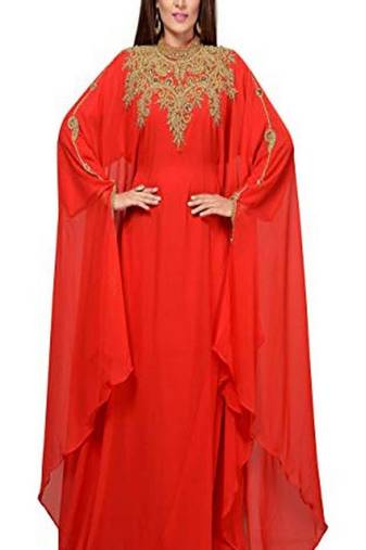 Royal Moroccan Beautiful Zari Work Jilbab Jalabiya Kaftan Dress