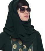 Green Plain kashibo Stitched Hijab