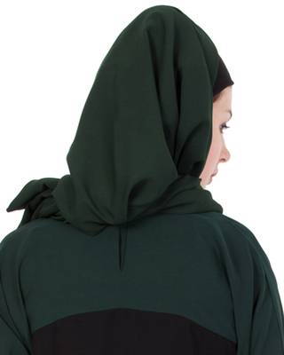 Green Plain kashibo Stitched Hijab 3