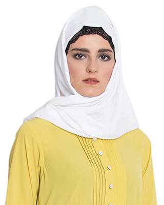 Off-White Plain kashibo Stitched Hijab 2
