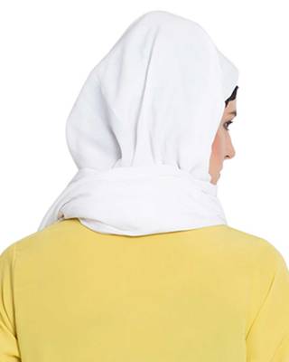 Off-White Plain kashibo Stitched Hijab 3