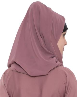 Pink Plain kashibo Stitched Hijab 3