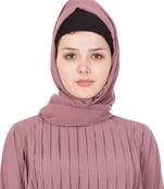 Pink Plain Georgette Stitched Hijab