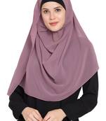 Pink Plain Georgette Stitched Hijab