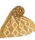 Yellow  Embroidered Cotton Hijab