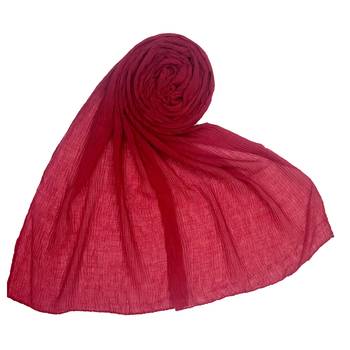 Maroon  Plain Cotton Hijab 1
