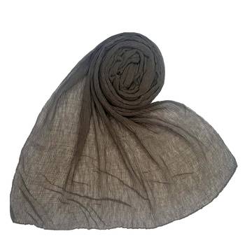 Brown Plain Cotton Hijab 1