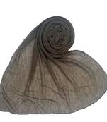 Brown Plain Cotton Hijab
