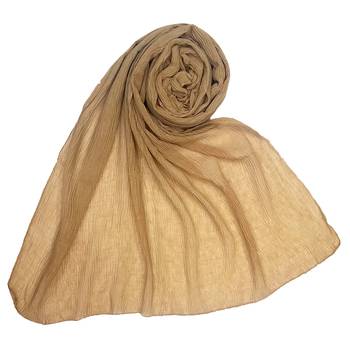 Brown Plain Cotton Hijab 1