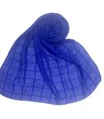 Royal Blue Embroidered Cotton Hijab