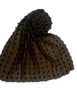 Dark Green Embroidered Cotton Hijab