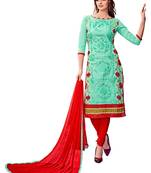Green Thread Cotton Salwar