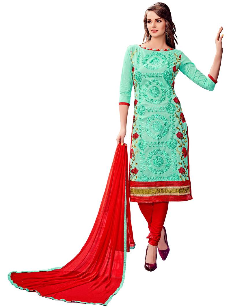 Green Thread Cotton Salwar