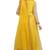Yellow net embroidered semi stitched salwar with dupatta
