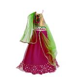 Magenta embroidered net stitched lehenga