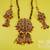 Filigree Ruby Garnate Polki Pendant Necklace set
