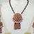 Filigree Ruby Garnate Polki Pendant Necklace set