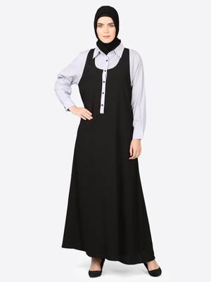Nazneen Executive Two Color Abaya 1