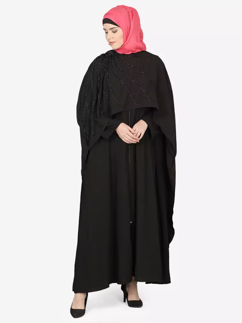 Nazneen Separate Cape Beaded Abaya