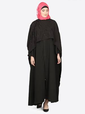 Nazneen Separate Cape Beaded Abaya 2