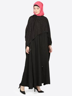 Nazneen Separate Cape Beaded Abaya 4