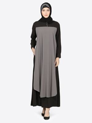 Nazneen Extra Layer Abaya At Front Casual Abaya 1