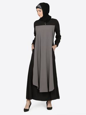 Nazneen Extra Layer Abaya At Front Casual Abaya 2