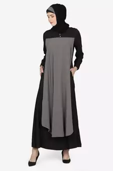 Nazneen Extra Layer Abaya At Front Casual Abaya
