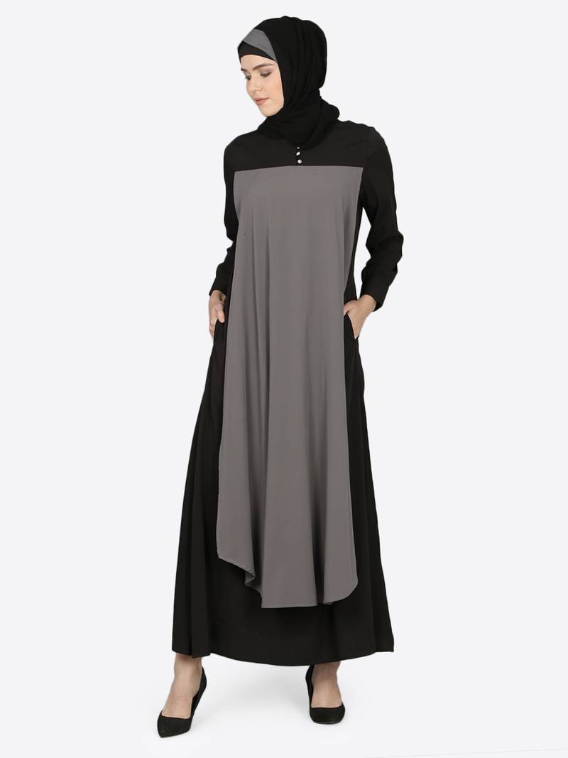 Nazneen Extra Layer Abaya At Front Casual Abaya