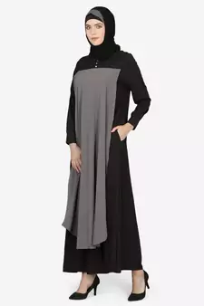 Nazneen Extra Layer Abaya At Front Casual Abaya