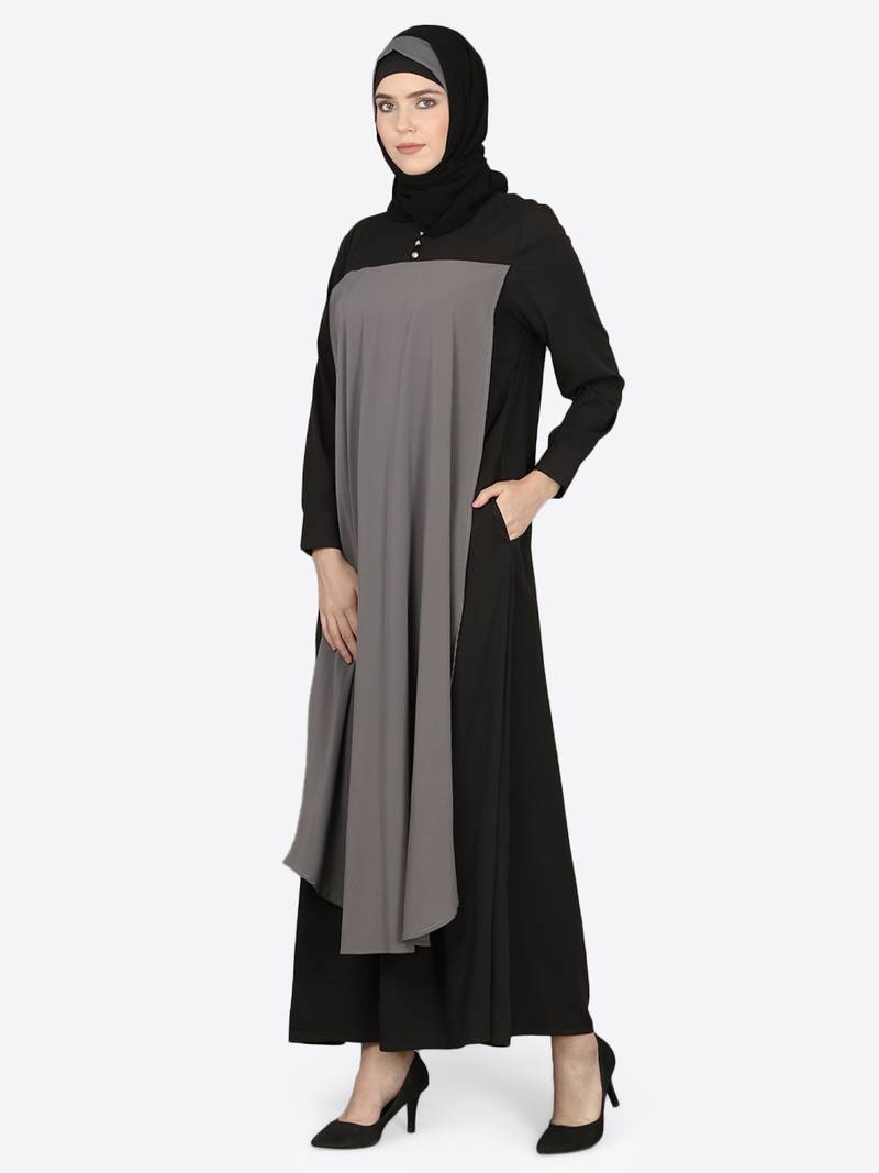 Nazneen Extra Layer Abaya At Front Casual Abaya