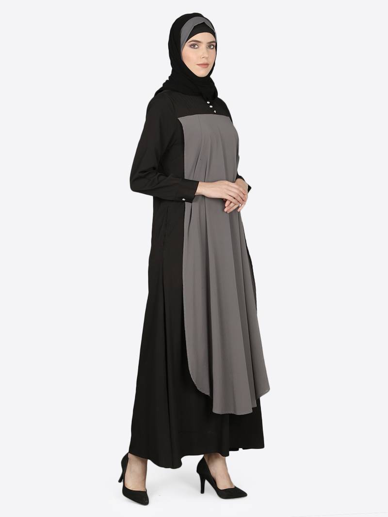 Nazneen Extra Layer Abaya At Front Casual Abaya