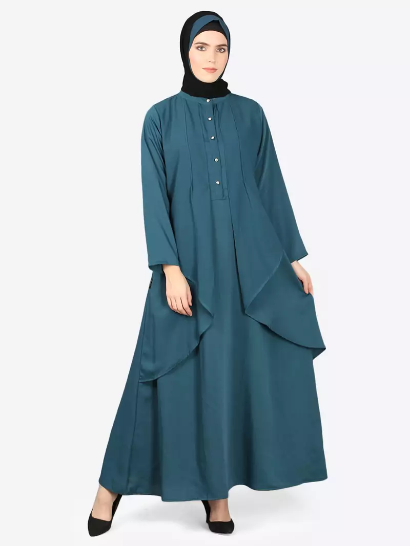 Nazneen Reverse Panel Front Open Abaya