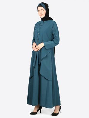 Nazneen Reverse Panel Front Open Abaya 2