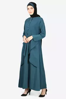 Nazneen Reverse Panel Front Open Abaya