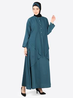 Nazneen Reverse Panel Front Open Abaya 3