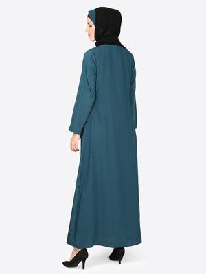 Nazneen Reverse Panel Front Open Abaya 4