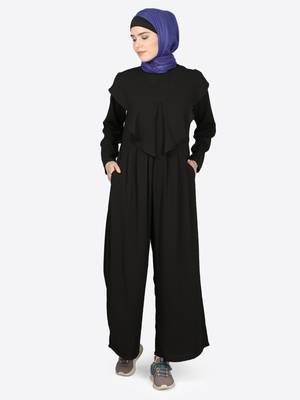 Nazneen Frill At Front Pant Abaya 1
