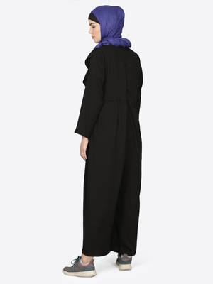 Nazneen Frill At Front Pant Abaya 4