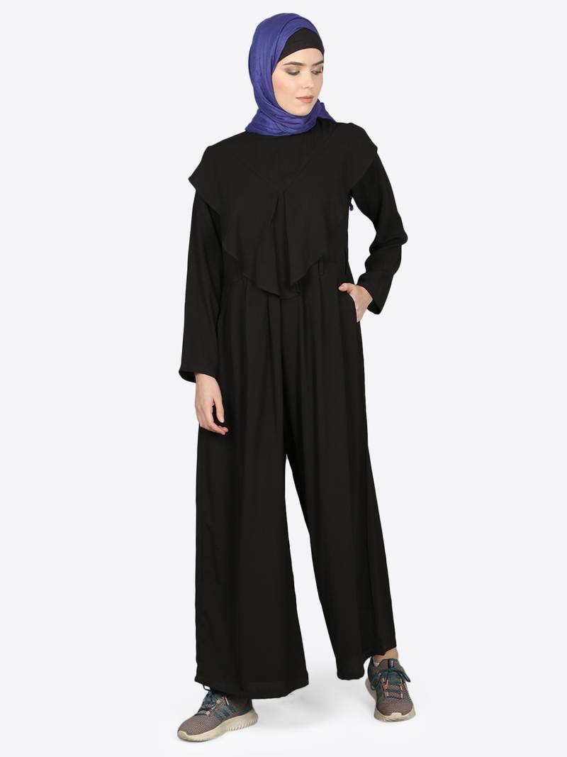 Nazneen Frill At Front Pant Abaya