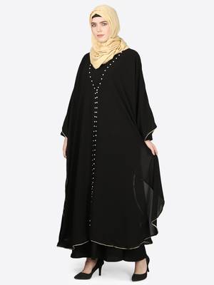 nazneen abaya kaftan butterfly style black 56 1
