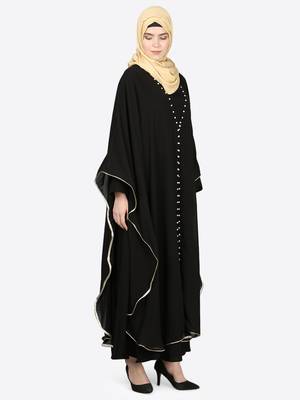 nazneen abaya kaftan butterfly style black 56 2