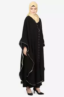 nazneen abaya kaftan butterfly style black 56