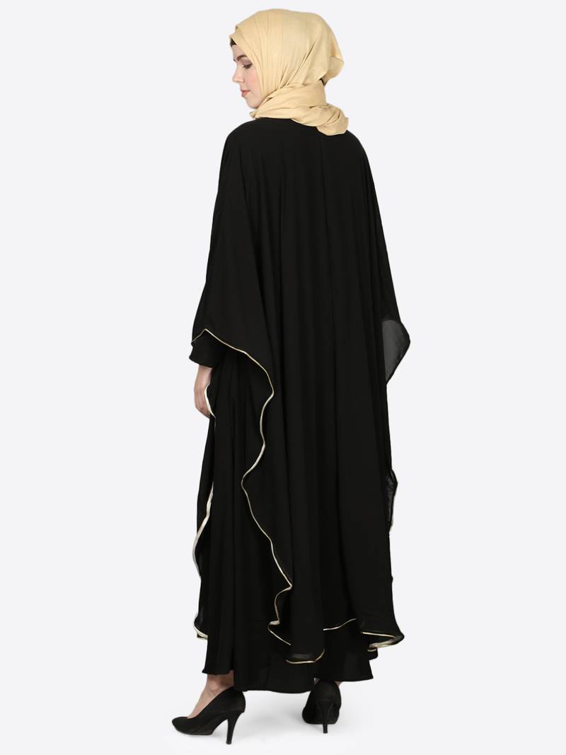 nazneen abaya kaftan butterfly style black 56