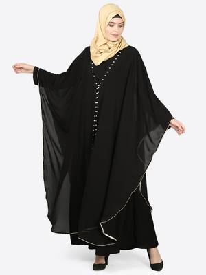 nazneen abaya kaftan butterfly style black 56 4