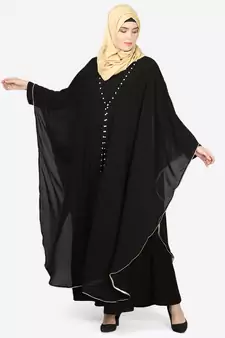 nazneen abaya kaftan butterfly style black 56